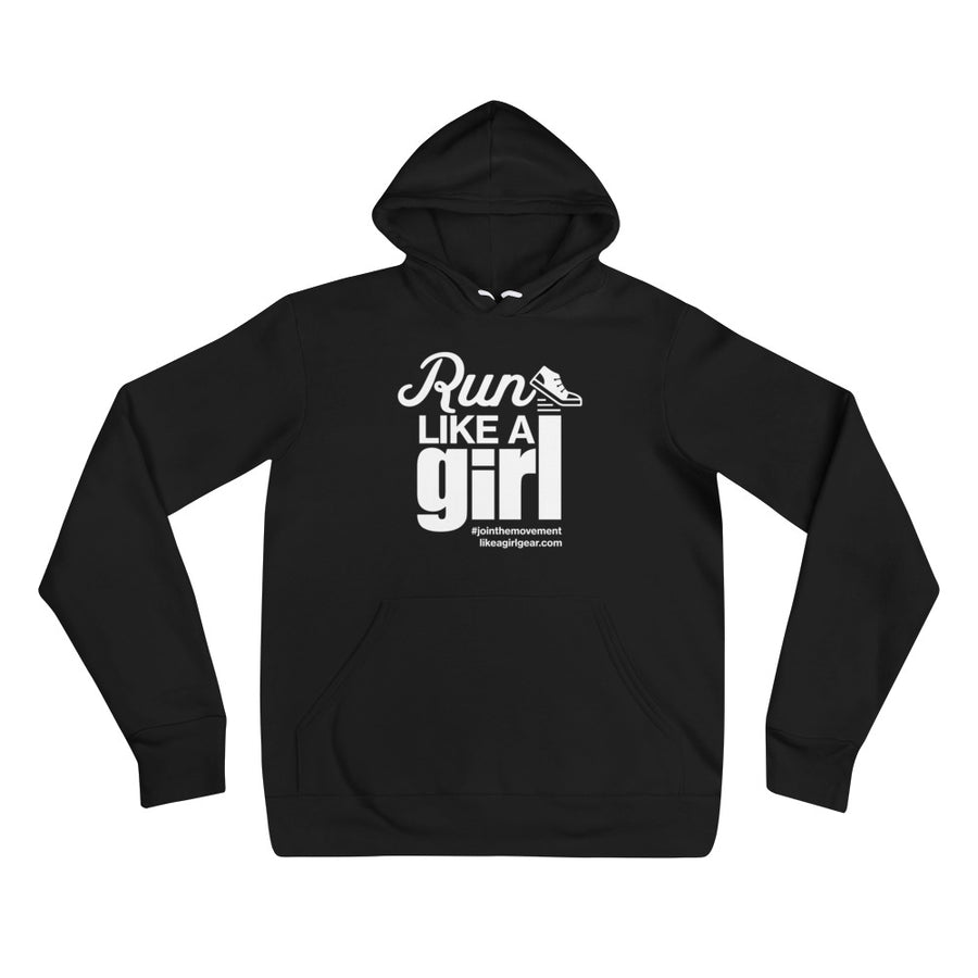 Run Like A Girl - WH (Unisex Pullover Hoodie)