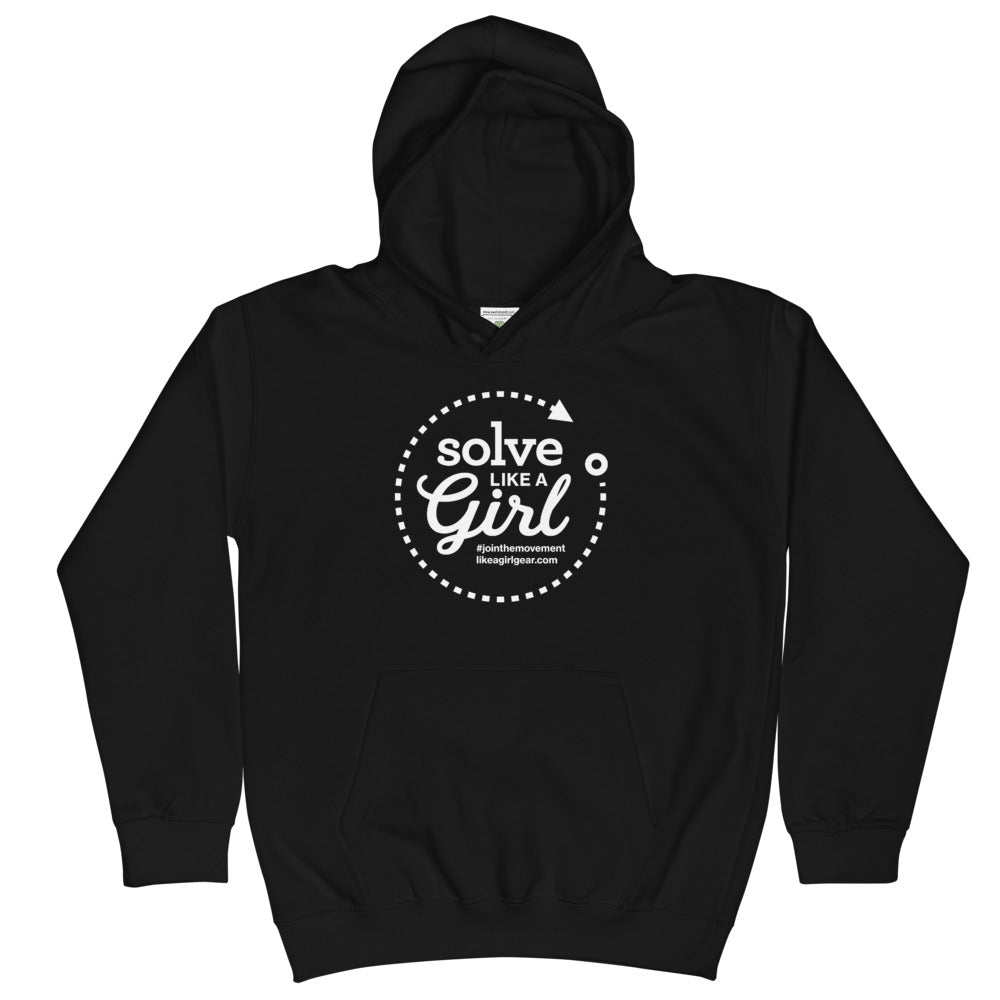 Girls black hooded sweatshirt hot sale