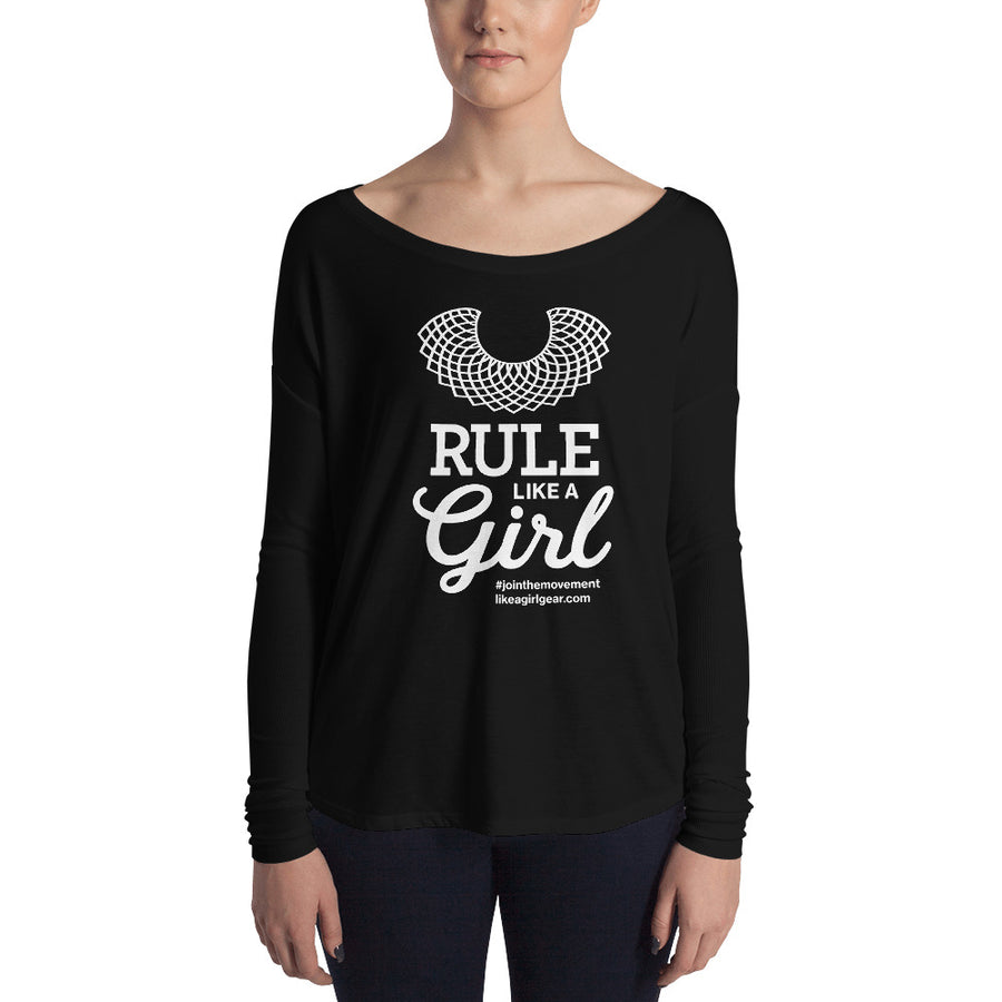Rule Like A Girl - WH (W Flowy L/S T-Shirt)