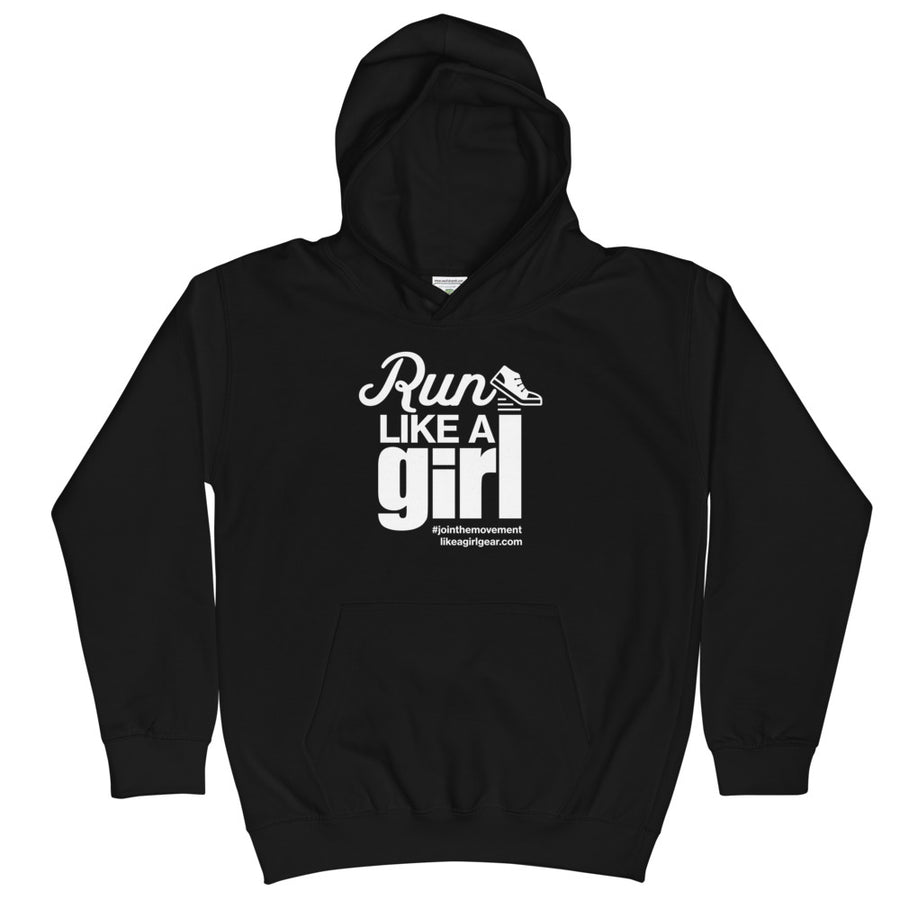 Run Like A Girl - WH (Youth Pullover Hoodie)