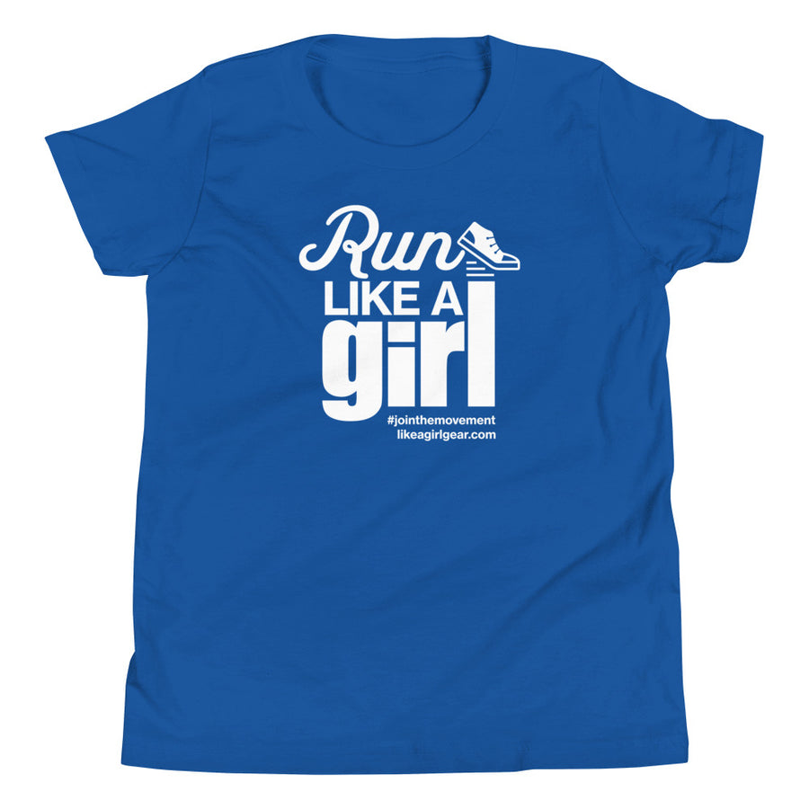 Run Like A Girl - WH (Youth S/S T-Shirt)